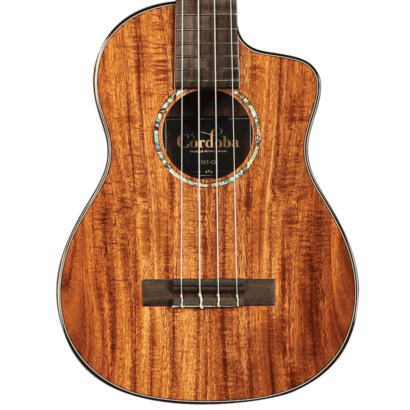 Cordoba 35T-CE Tenor Ukulele - Acacia Top, Acacia Back & Sides, with LR Baggs Pickup & Cordoba tenor polyfoam case | Zoso Music Sdn Bhd
