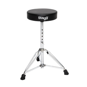 Stagg Double Braced Drum Throne - Chrome - Zoso Music