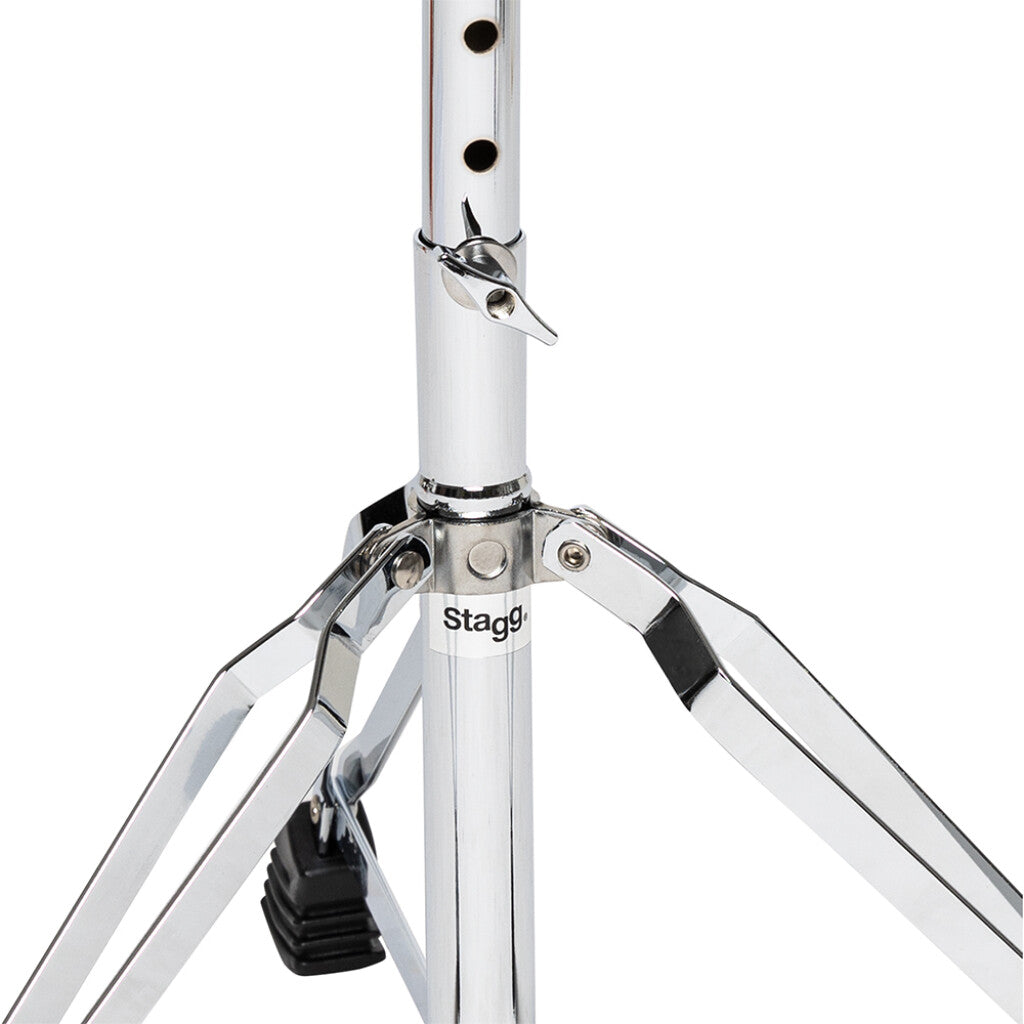Stagg Double Braced Drum Throne - Chrome - Zoso Music