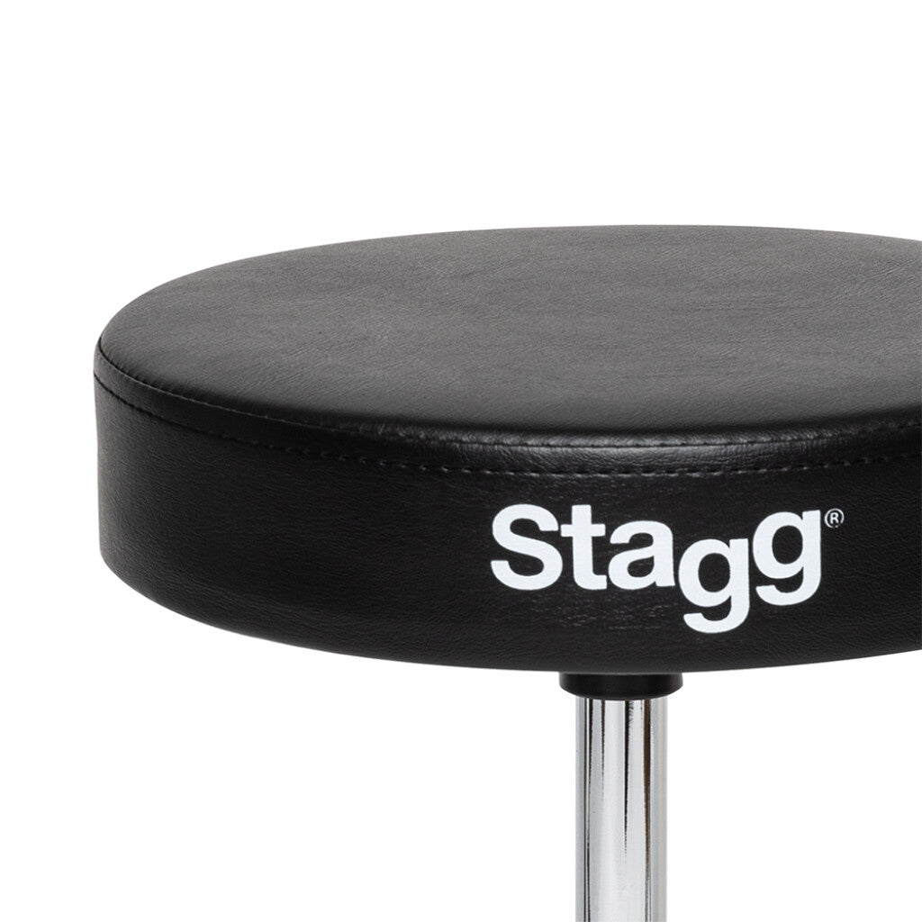 Stagg Double Braced Drum Throne - Chrome - Zoso Music