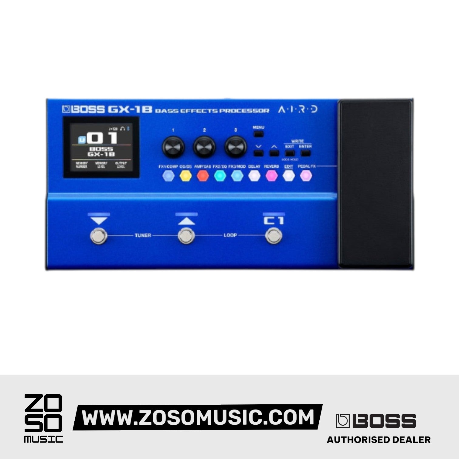 Boss GX-1B Bass Effects Processor Pedal | Zoso Music Sdn Bhd