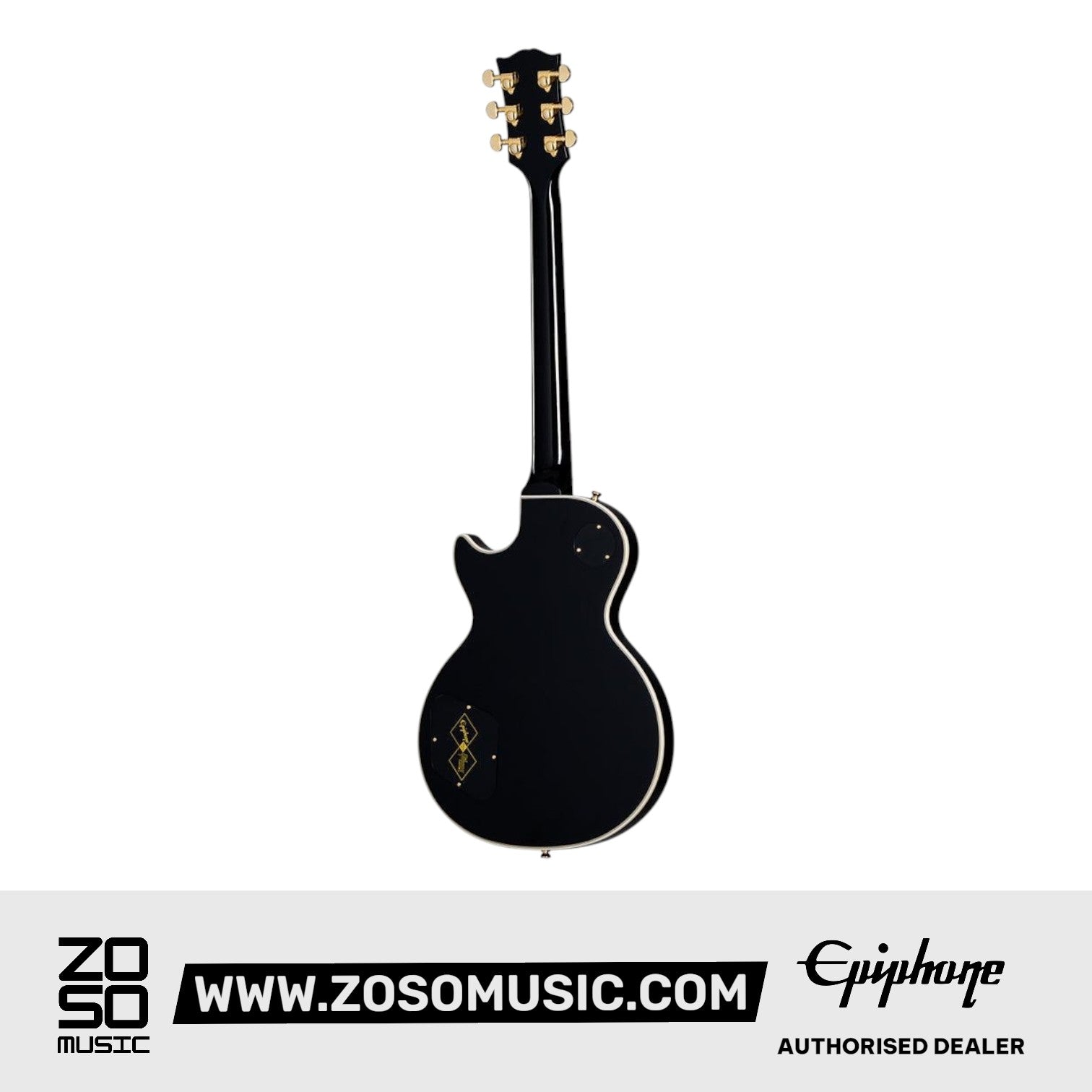 (Epiphone Inspired by Gibson Custom) Epiphone ECLPCEBGH1 Les Paul Custom Electric Guitar - Ebony |  EPIPHONE |  ELECTRIC GUITAR |  Zoso Music