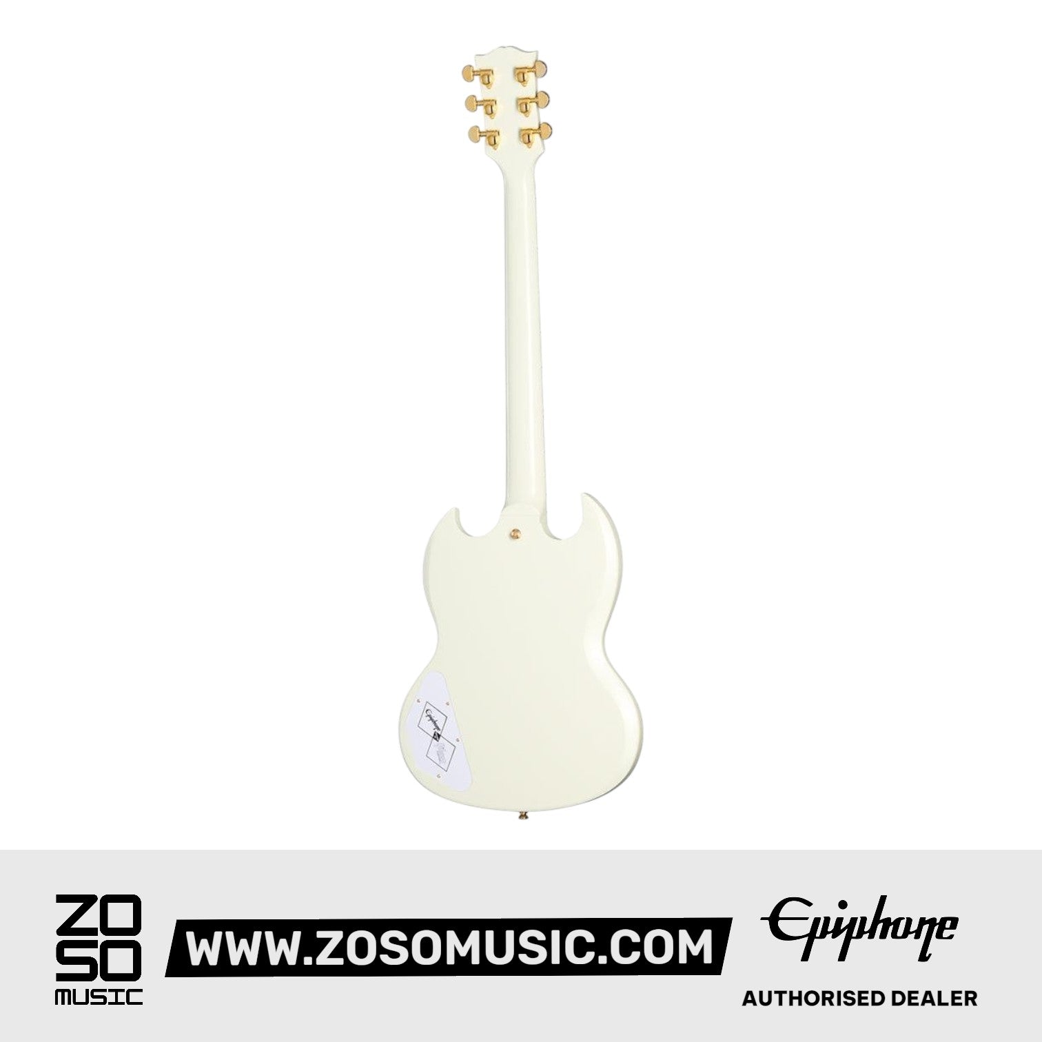 (Epiphone Inspired by Gibson Custom) Epiphone ECSGC63CWVGM1 1963 SG Custom Electric Guitar - Classic White |  EPIPHONE |  ELECTRIC GUITAR |  Zoso Music