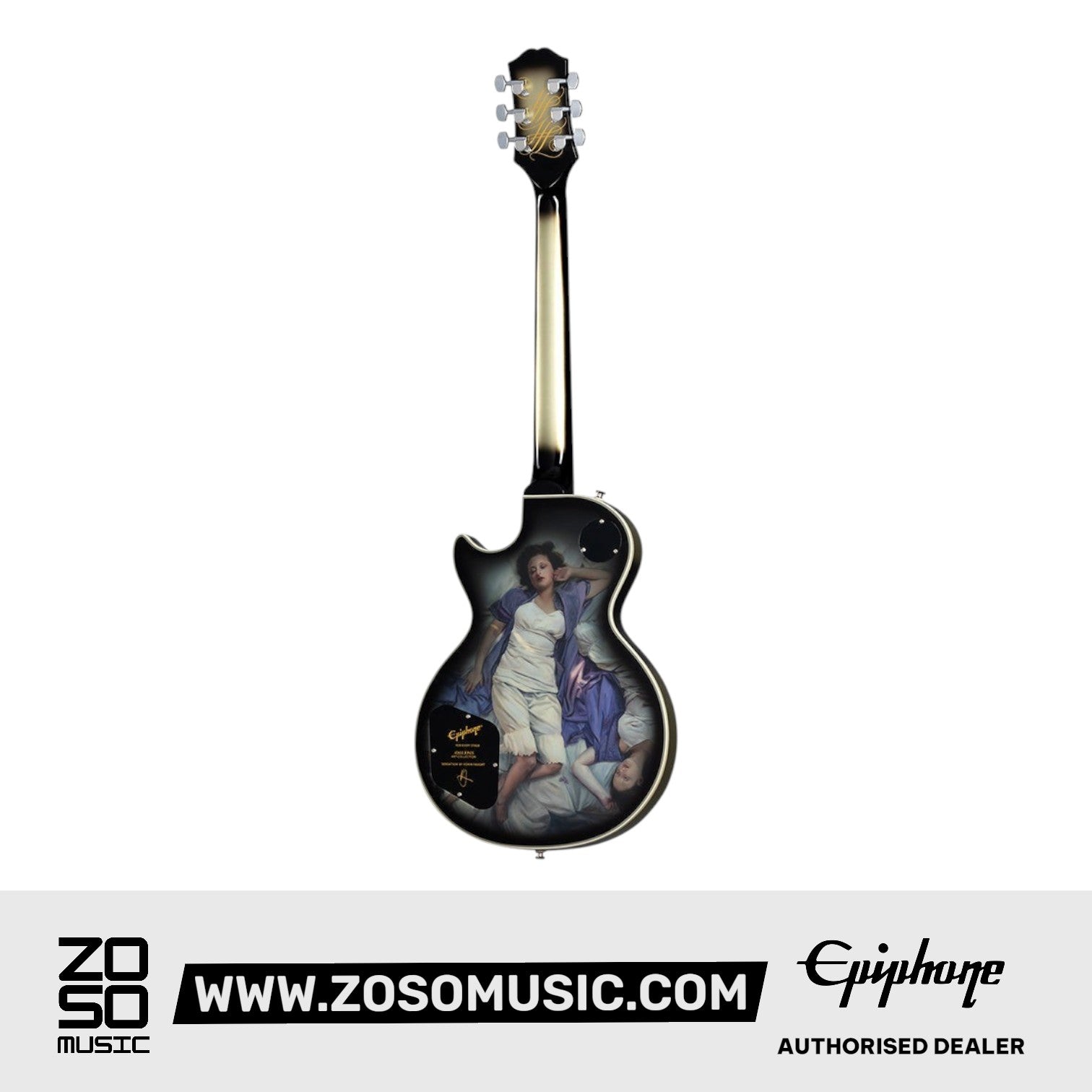 Epiphone EILPCAJV5ASBNH3 Adam Jones Les Paul Custom Art Collection Electric Guitar, Case Included - Korin Faught's, 