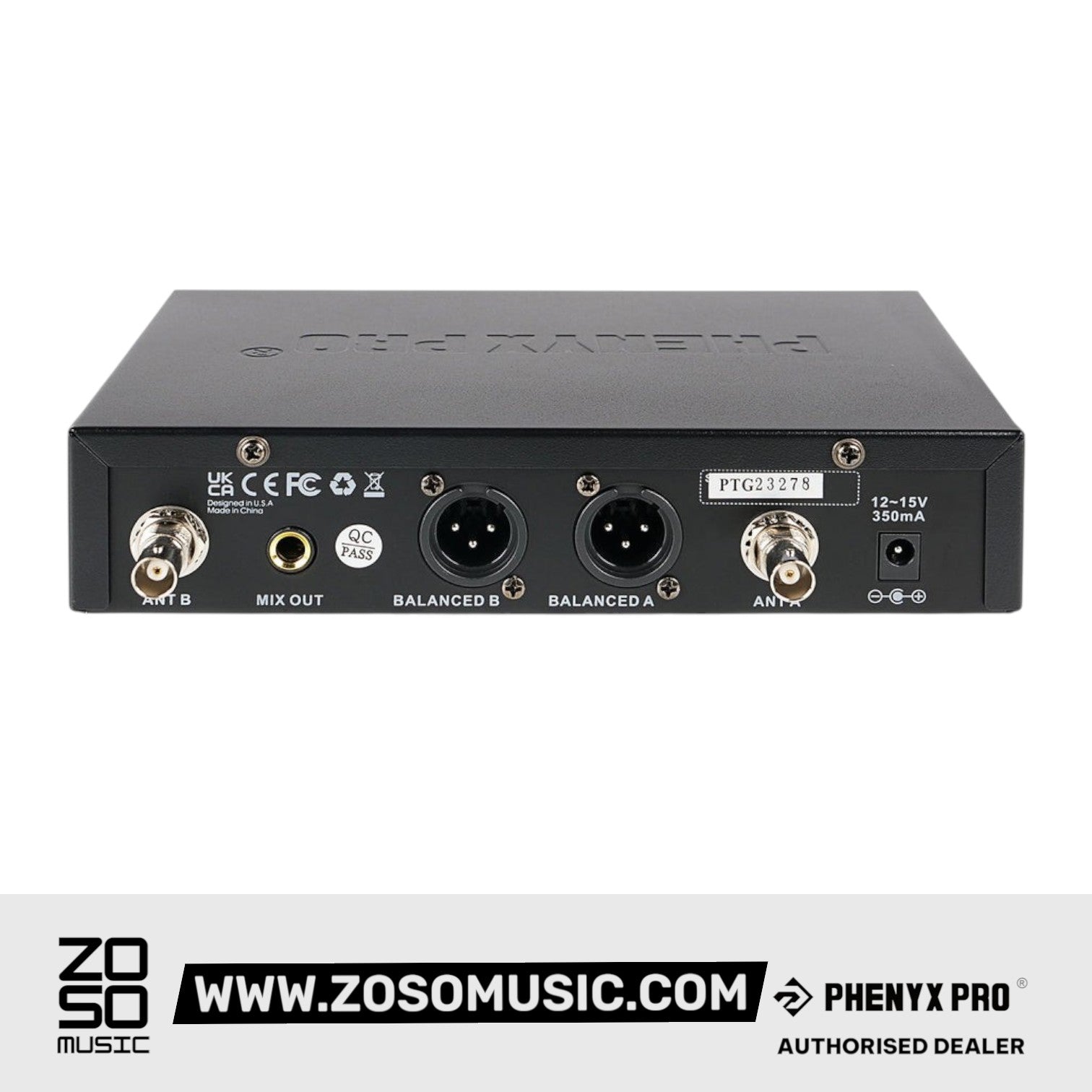 Phenyx Pro PTU-71-2B Dual UHF Wireless Microphone System with 2 Bodypacks |  PHENYX PRO |  WIRELESS-ANTENNA |  Zoso Music