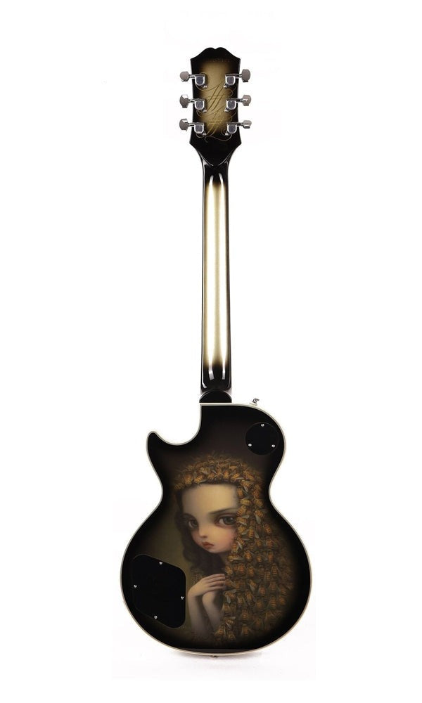 Epiphone EILPCAJV7ASBNH3 Adam Jones Les Paul Custom Art Collection Electric Guitar, Case Included - Mark Ryden Queen Bee