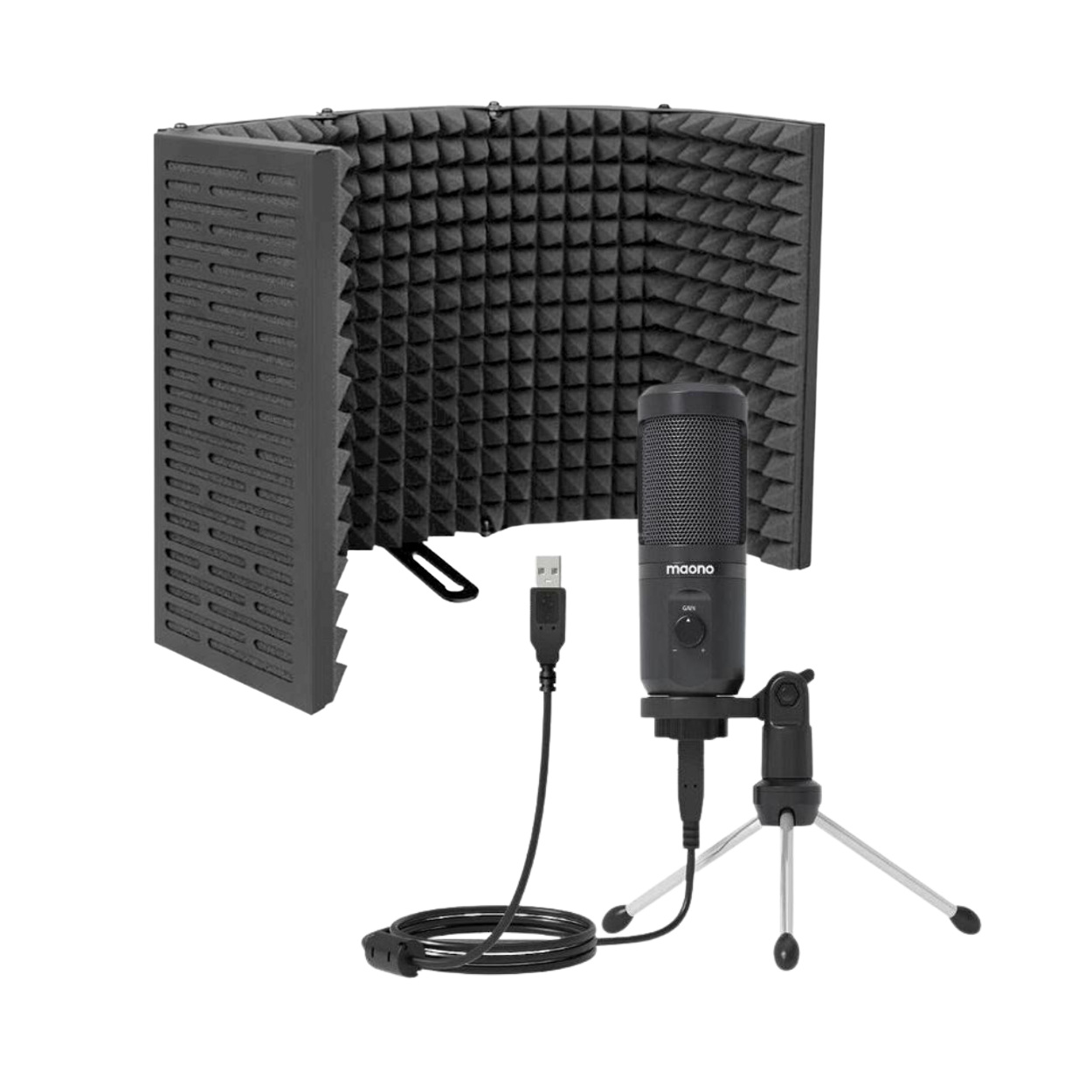 Bundle Maono AU-PM461-TR Microphone + Maono AU-S05 5-Panel Microphone Shield