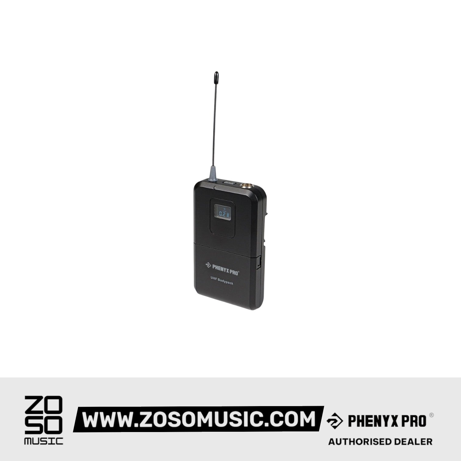 Phenyx Pro Best Budget Wireless PTU-7000B 4-channel UHF Wireless Microphone System, with with 4x Bodypacks, 4x Headset Mic, 4x Lapel Mics |  PHENYX PRO |  WIRELESS-ANTENNA |  Zoso Music