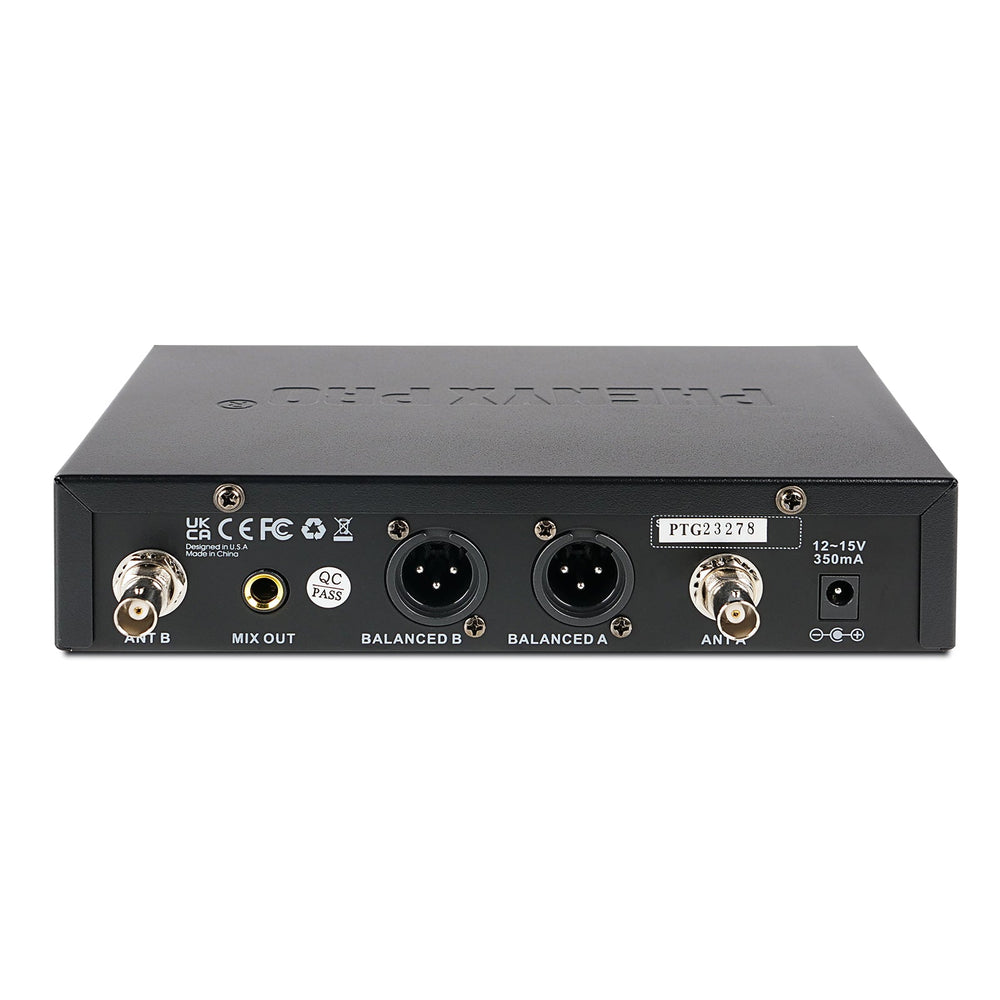 Phenyx Pro PTU-71-2B Dual UHF Wireless Microphone System with 2 Bodypacks
