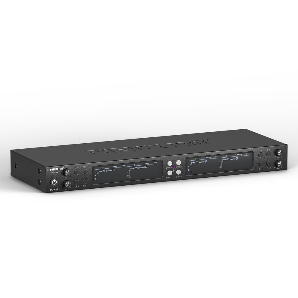Phenyx Pro PTM-33-4B UHF Mono Wireless In-Ear Monitor System with 4 Bodypacks