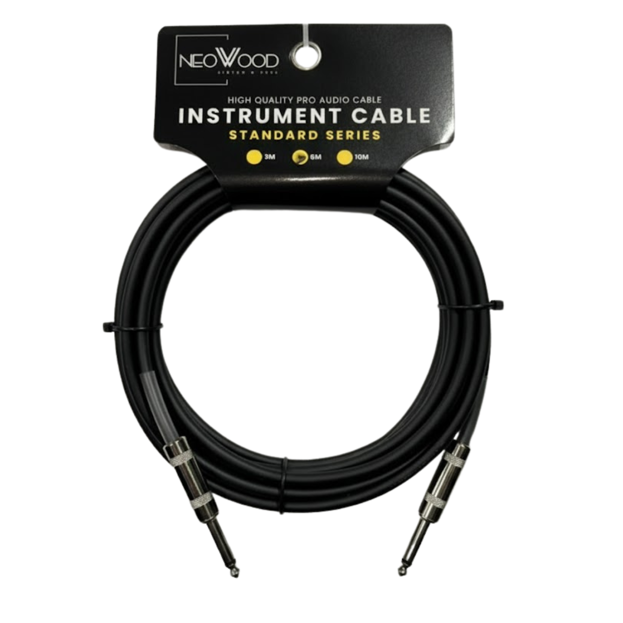 Neowood AMO001 3 & 6 Meter QTR-QTR Instrument Cable Yellow |  NEOWOOD |  CABLES |  Zoso Music