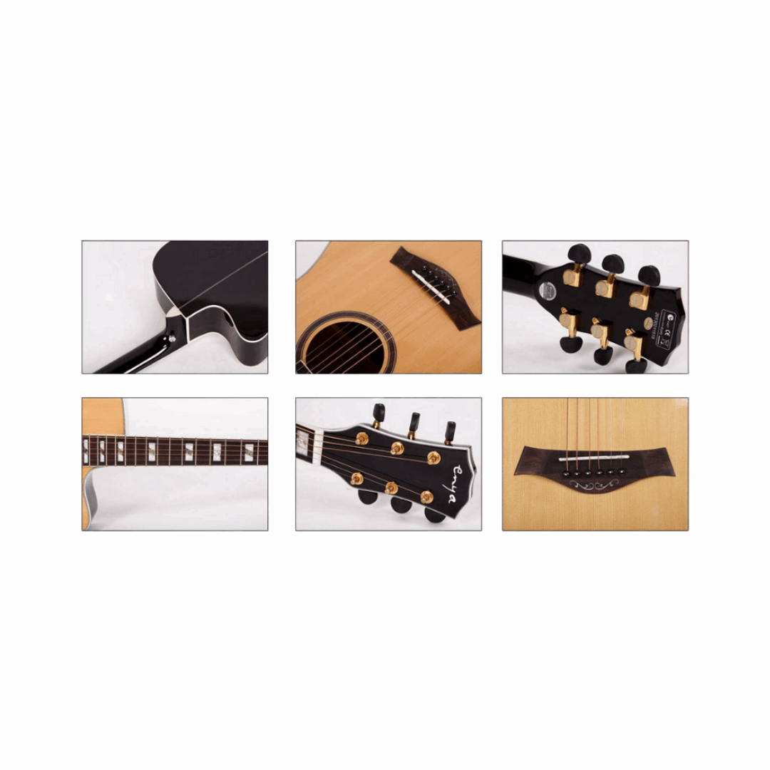 Enya ED-18NACe 41" Acoustic Guitar Aaa Englemann Spruce Top & Klt T1 EQ With Bag And Accessories | ENYA , Zoso Music