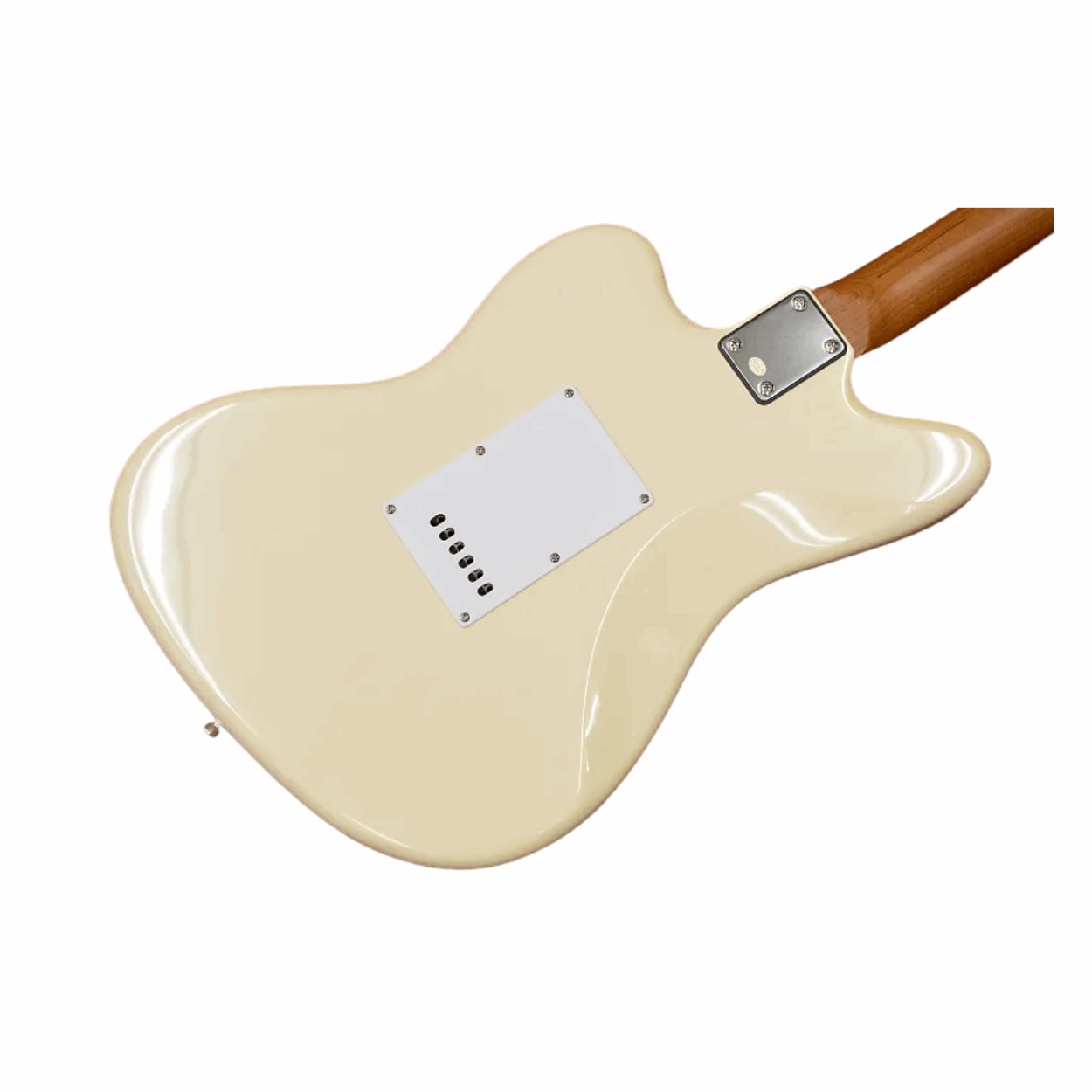 Bacchus Bjm-1rsm/m-owh Universe Series Roasted Maple Electric Guitar, Olympic White With Bag