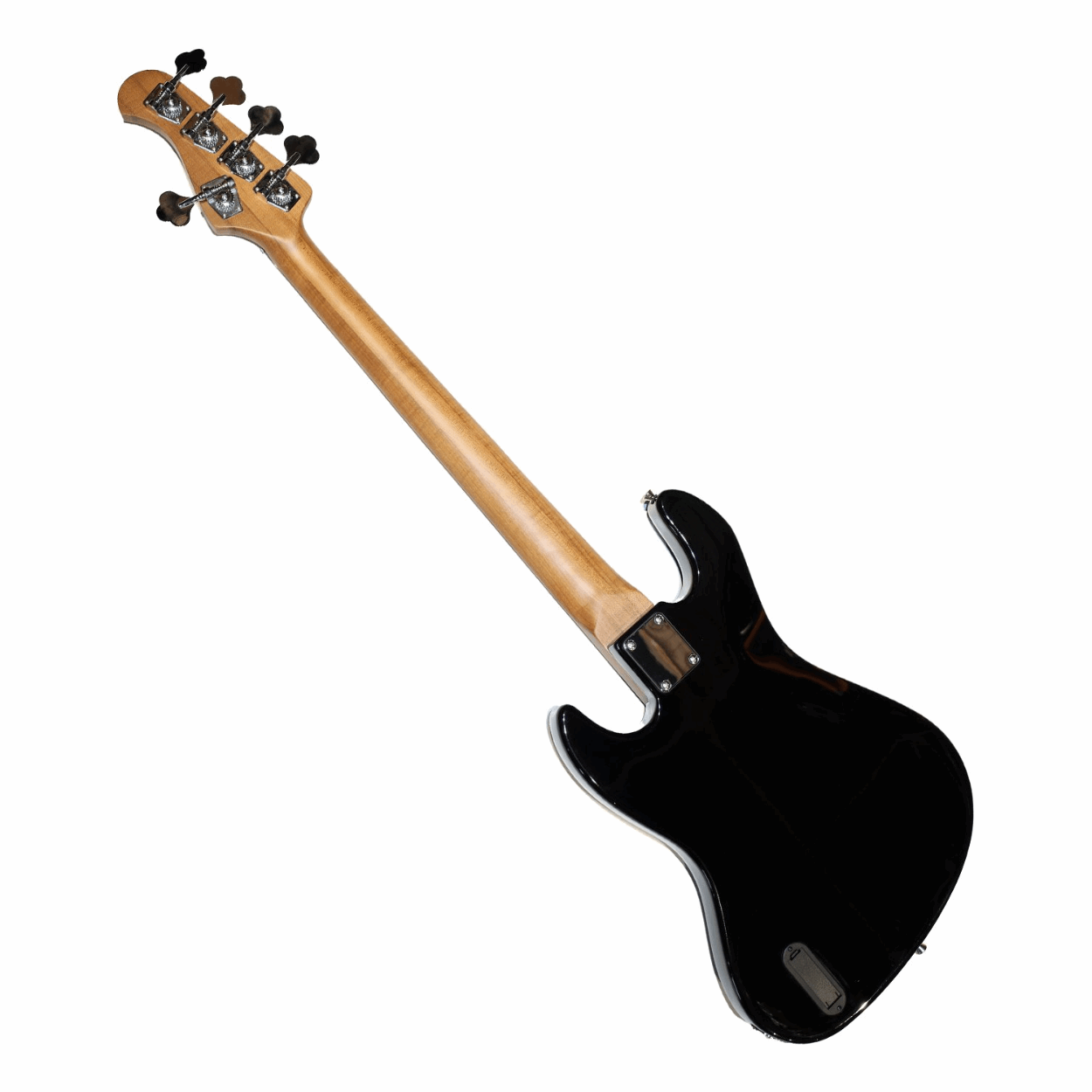 Bacchus Wjb5-630-rsm/m-blk Universe Series Roasted Maple 5-string Electric Bass, Black With Bag