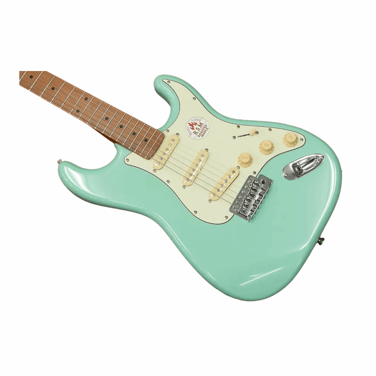 Bacchus Bst-1-rsm/m-sfg Universe Series Roasted Maple Electric Guitar, Sea Foam Green With Bag