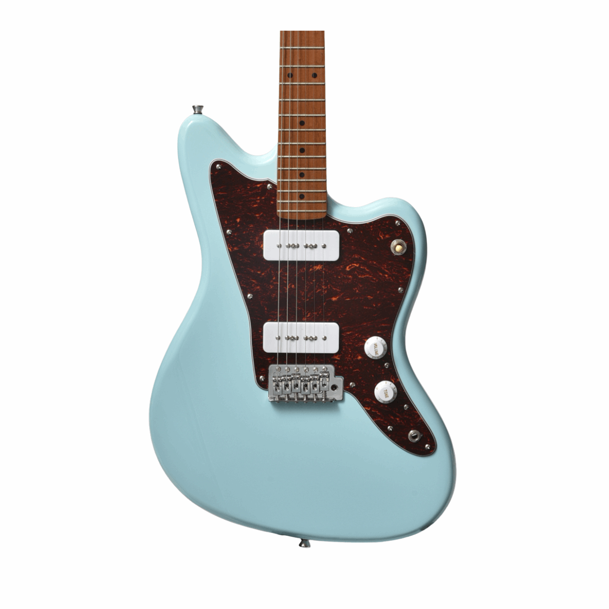 Bacchus Bjm-1rsm/m-ptl-sob Universe Series Roasted Maple Electric Guitar, Pastel Sonic Blue With Bag