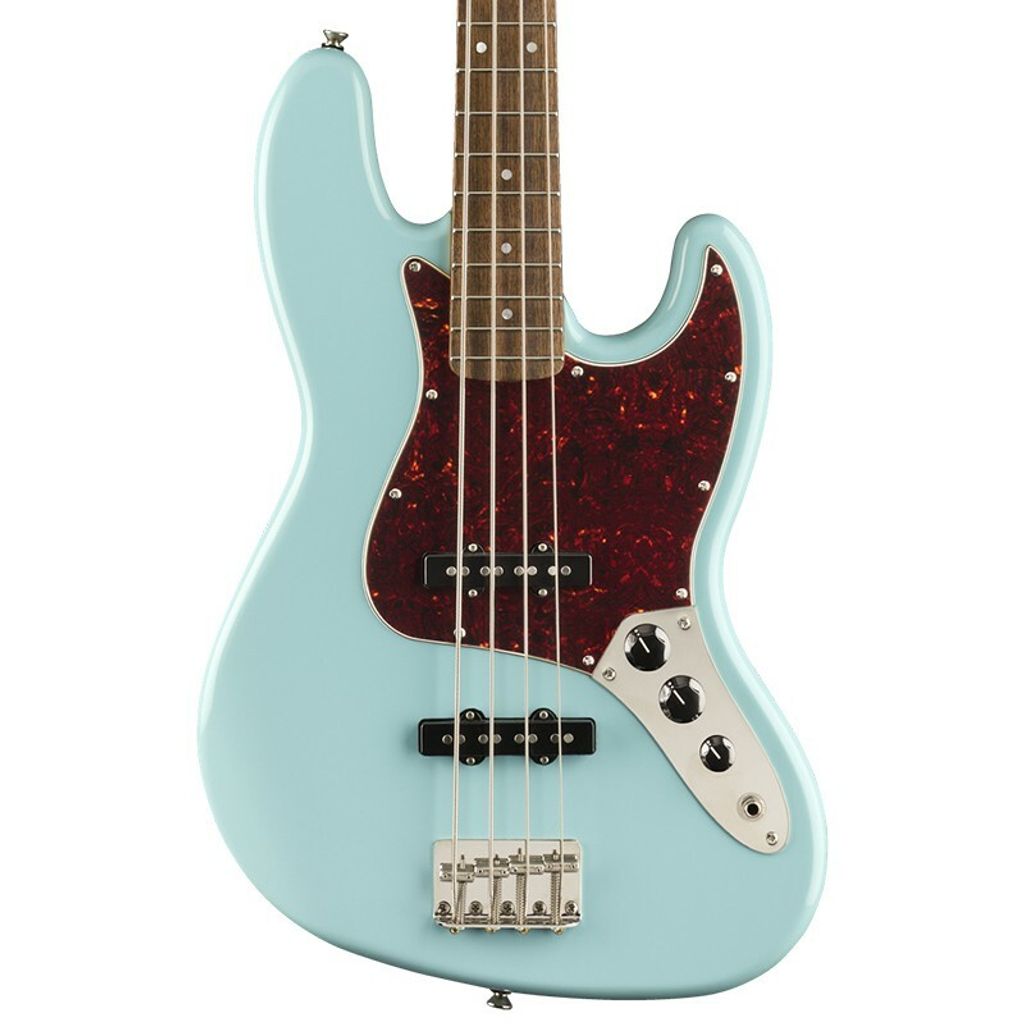Squier Classic Vibe 60s Jazz Bass Guitar, Laurel FB, Daphne Blue