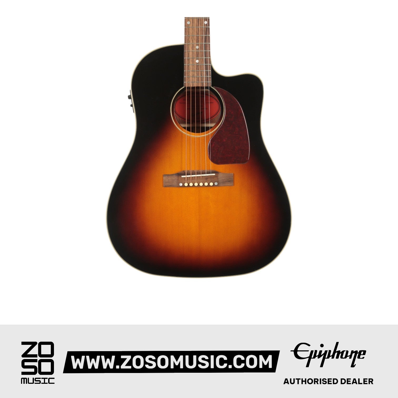 Epiphone IGMTJ45CAVSNH1 J-45 EC (All Solid Wood; Fishman Presys-II-II) Aged Vintage Sunburst Gloss |  EPIPHONE |  ACOUSTIC GUITAR |  Zoso Music