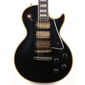 Gibson 1957 Les Paul Custom Reissue 3-Pickup VOS Electric Guitar, Ebony (LPB357VOEBGH1