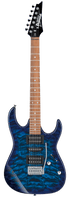 Ibanez Gio GRX70QA Humbucker Electric Guitar with HSH Pickup - Transparent Blue Burst |  IBANEZ |  ELECTRIC GUITAR |  Zoso Music