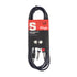 Stagg SYC1/MPSB2P E Y Cable, Mini Jack to 2x Jack - 1m - Zoso Music