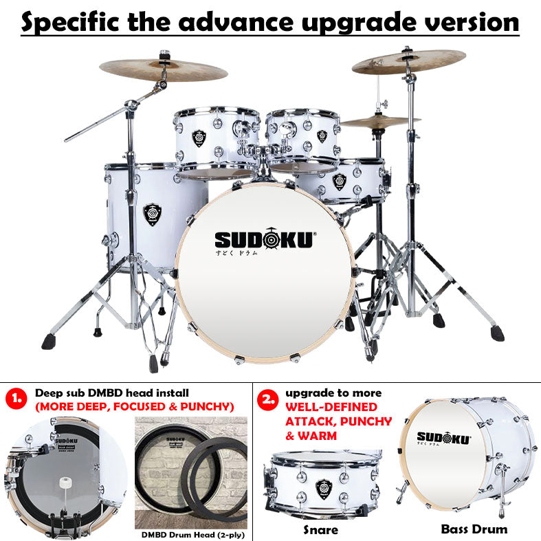 Sudoku Freeman Birch Acoustic Drum Set Adult Drum |  SUDOKU |  DRUM-ACOUSTIC |  Zoso Music