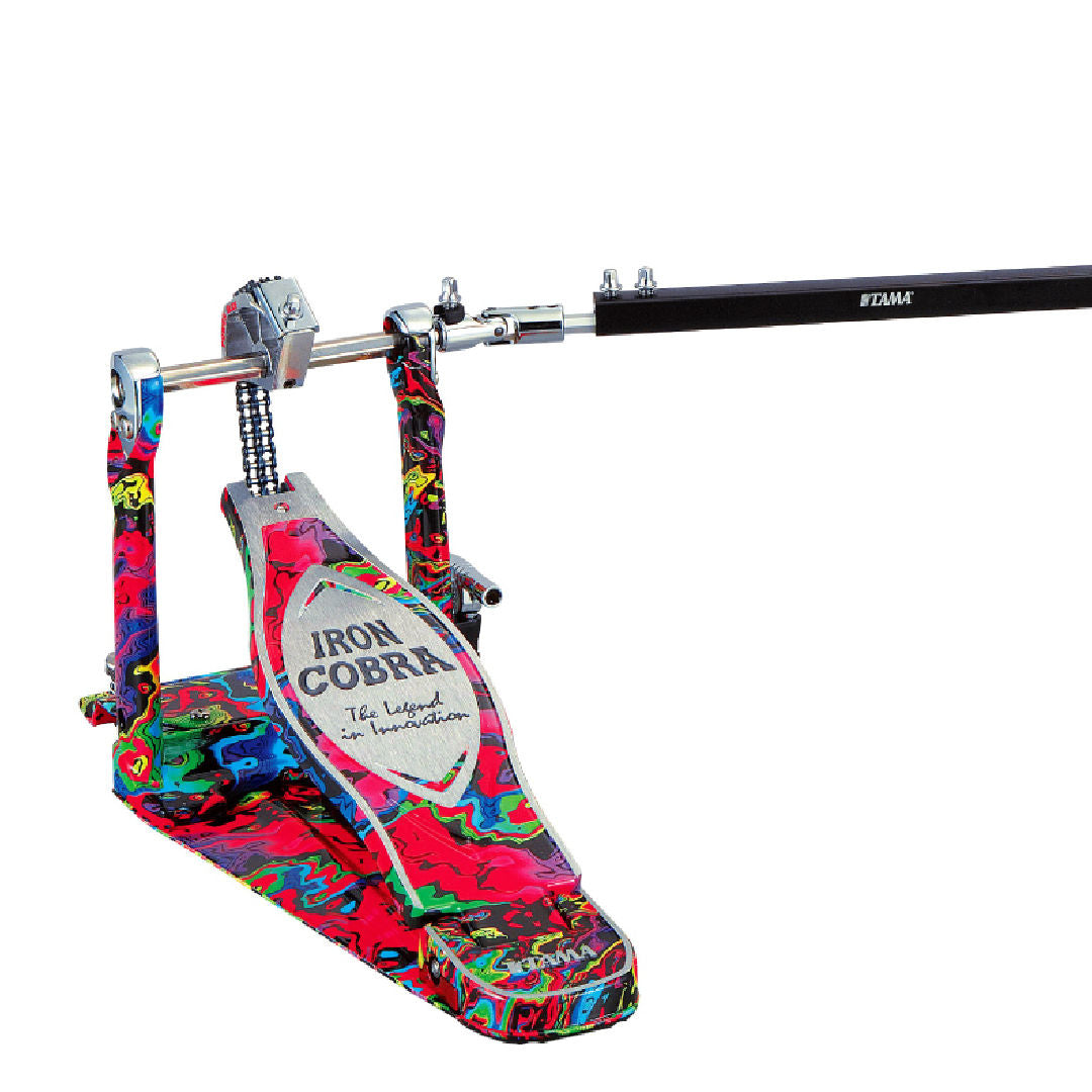 Tama HP900PWMPR 50th Anniversary Marble Psychedelic Rainbow Twin Pedal |  TAMA |  DRUM-KICK PEDAL |  Zoso Music