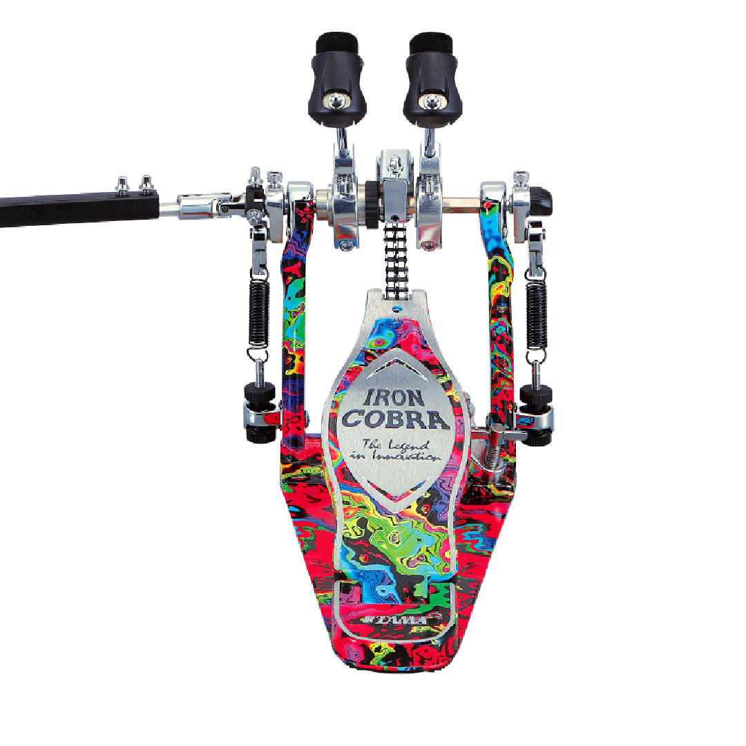 Tama HP900RWMPR 50th Anniversary Marble Psychedelic Rainbow Twin Pedal |  TAMA |  DRUM-KICK PEDAL |  Zoso Music