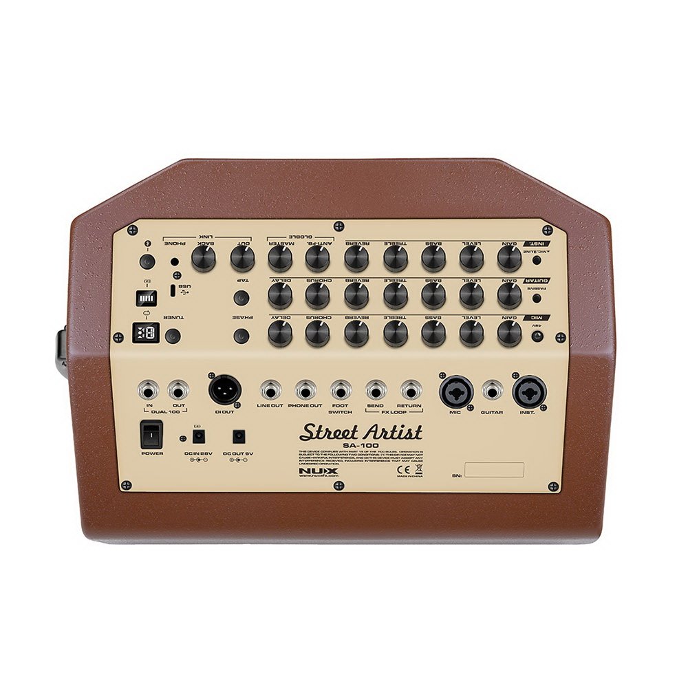 Nux Battery-Powered Acoustic Guitar Amplifier Street Artist SA-100 |  NUX |  AMPLIFIER-ACOUSTIC |  Zoso Music