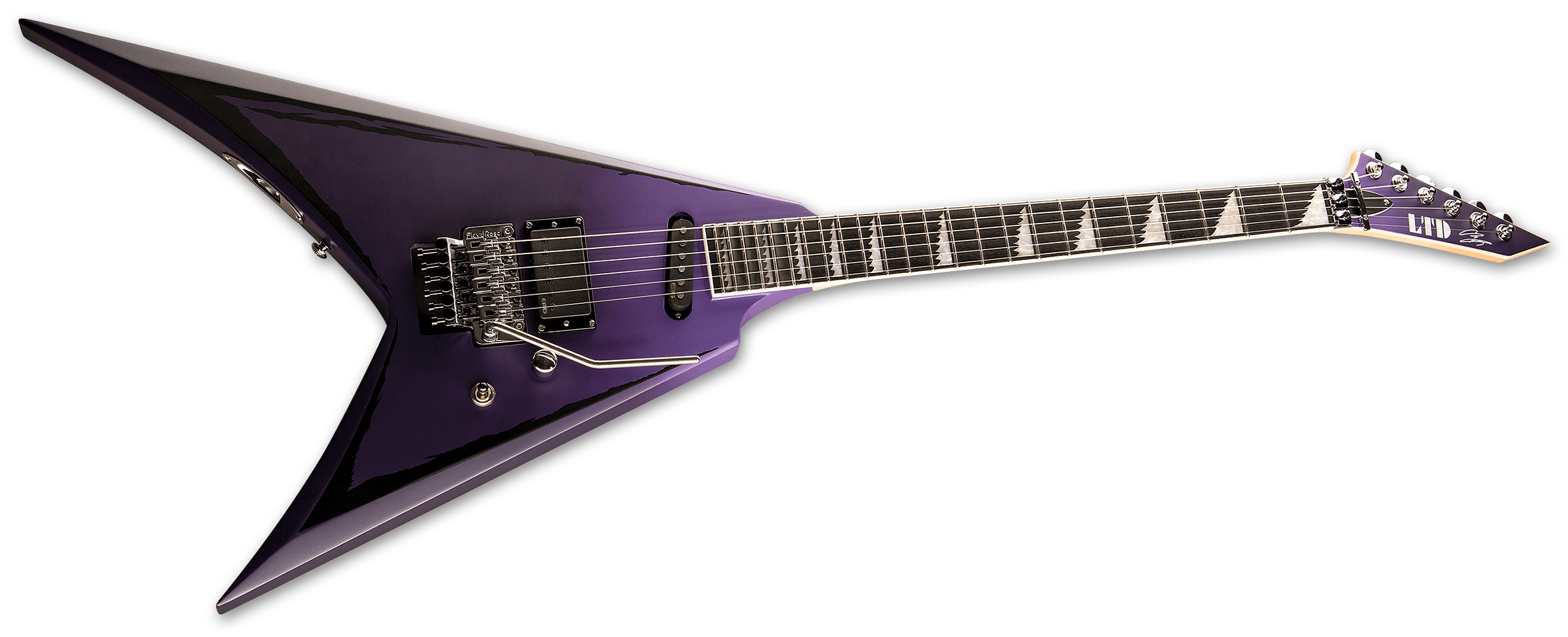 ESP Original ALEXI LAIHO Signature RIPPED - Purple Fade/Black Stripe [MIJ - Made in Japan] |  ESP |  BASS GUITAR |  Zoso Music