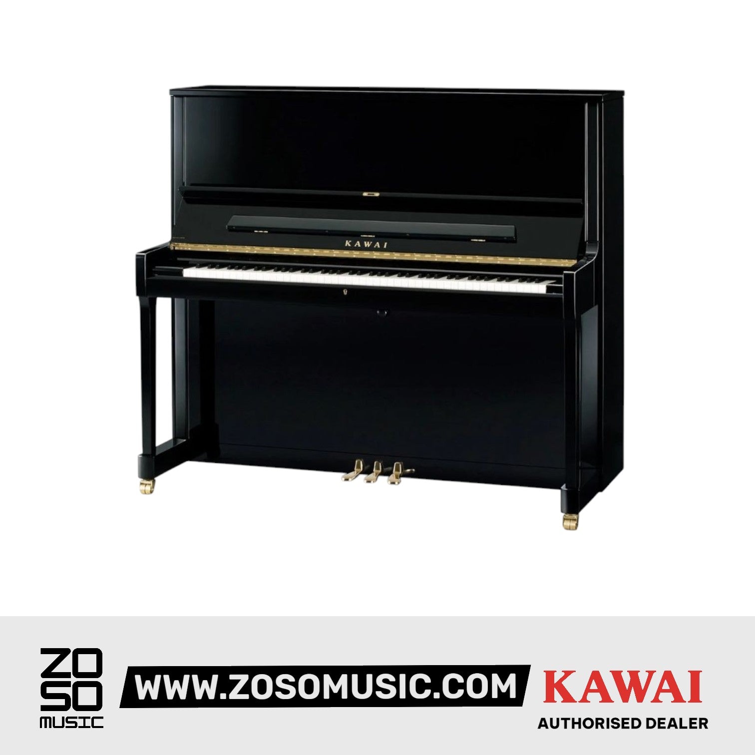 Kawai K-600 [Made In Japan] Professional Acoustic Upright Piano (Height: 134 cm) - Ebony Polish |  KAWAI |  PIANO-ACOUSTIC |  Zoso Music