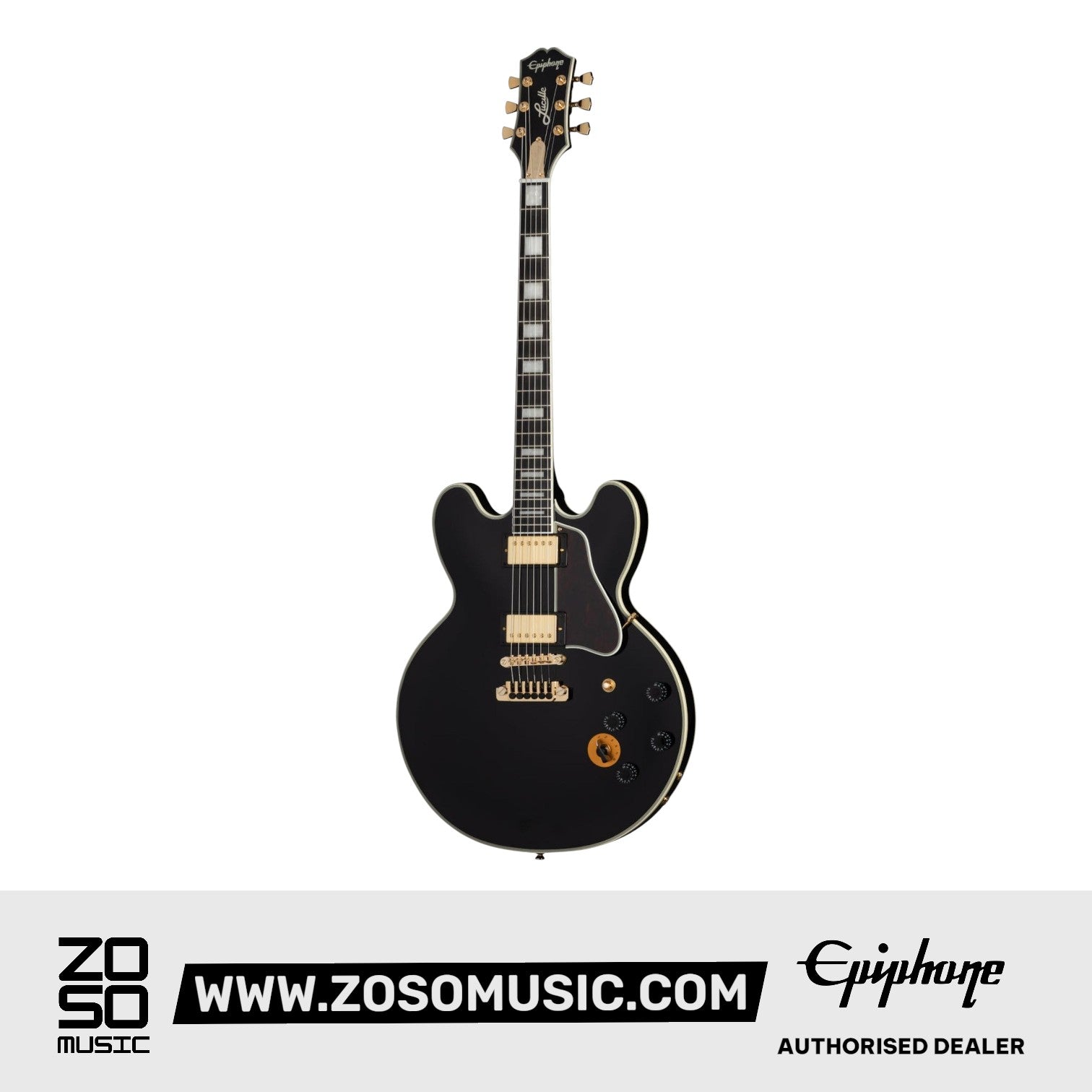 Epiphone IGBBKEBGH3 B.B. King Lucille Semi-hollowbody Electric Guitar - Ebony |  EPIPHONE |  ELECTRIC GUITAR |  Zoso Music