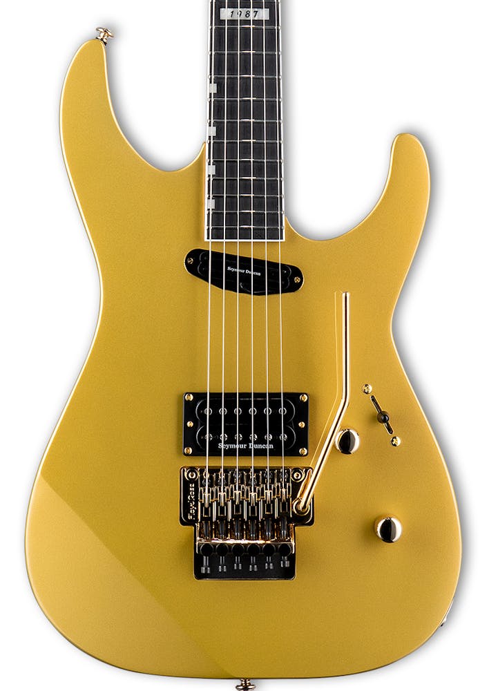 ESP LTD Mirage Deluxe '87 FR - Metallic Gold Zoso Music
