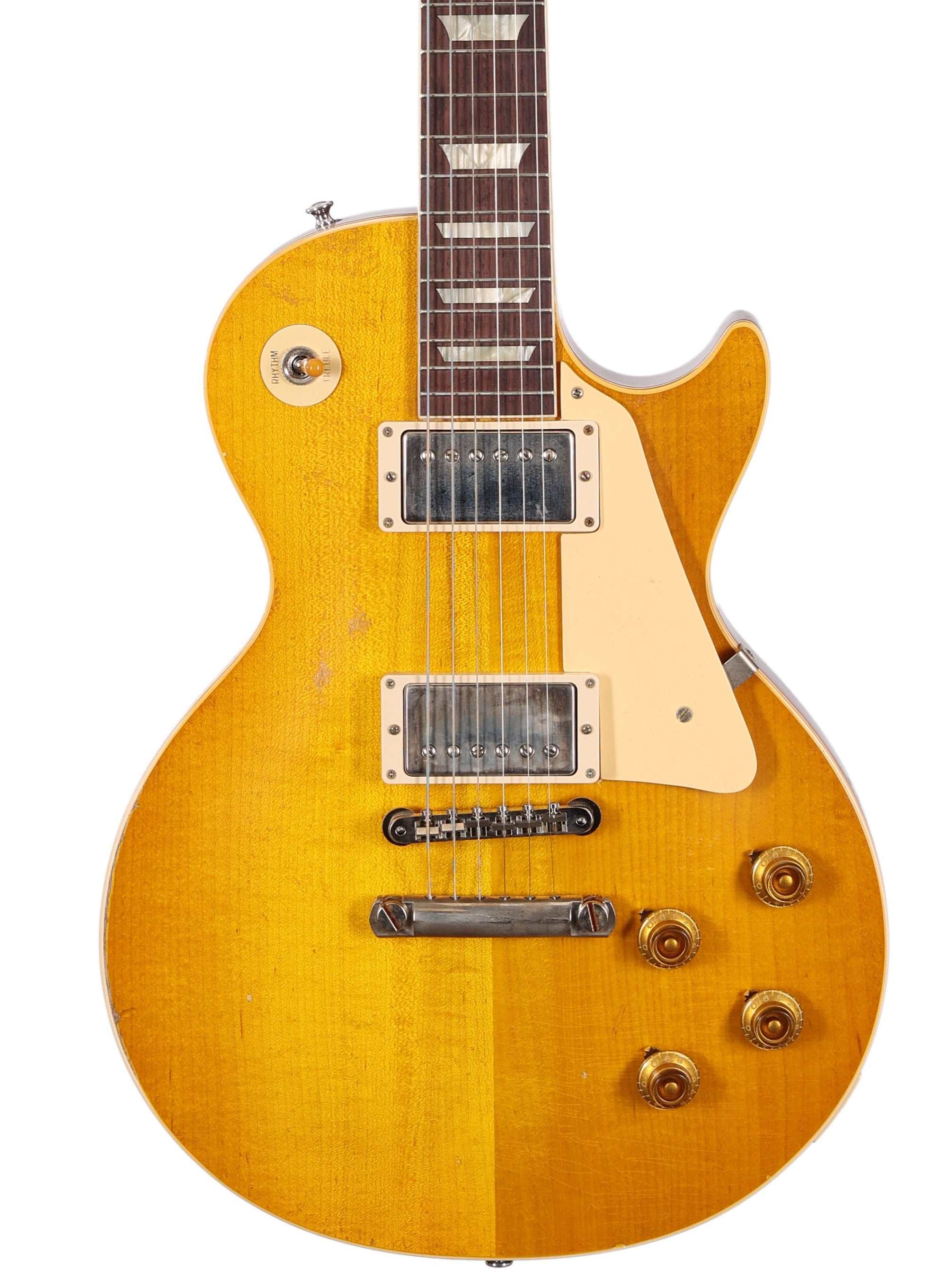 Gibson 1958 Les Paul Standard Reissue Light Aged Electric Guitar, Lemon Burst (LPR58LALBNH1)