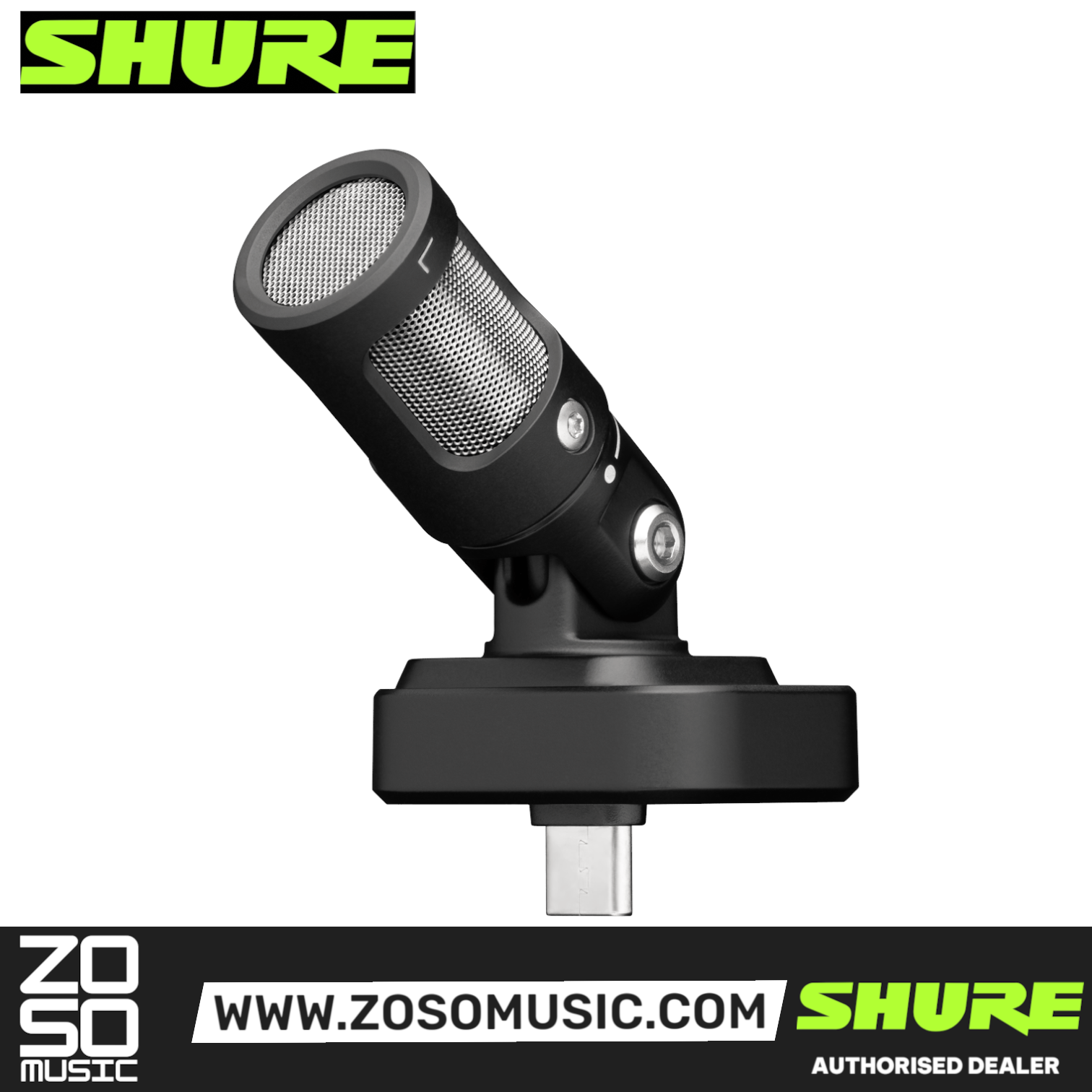 Shure MV88 USB-C Stereo Microphone  Zoso Music Sdn Bhd