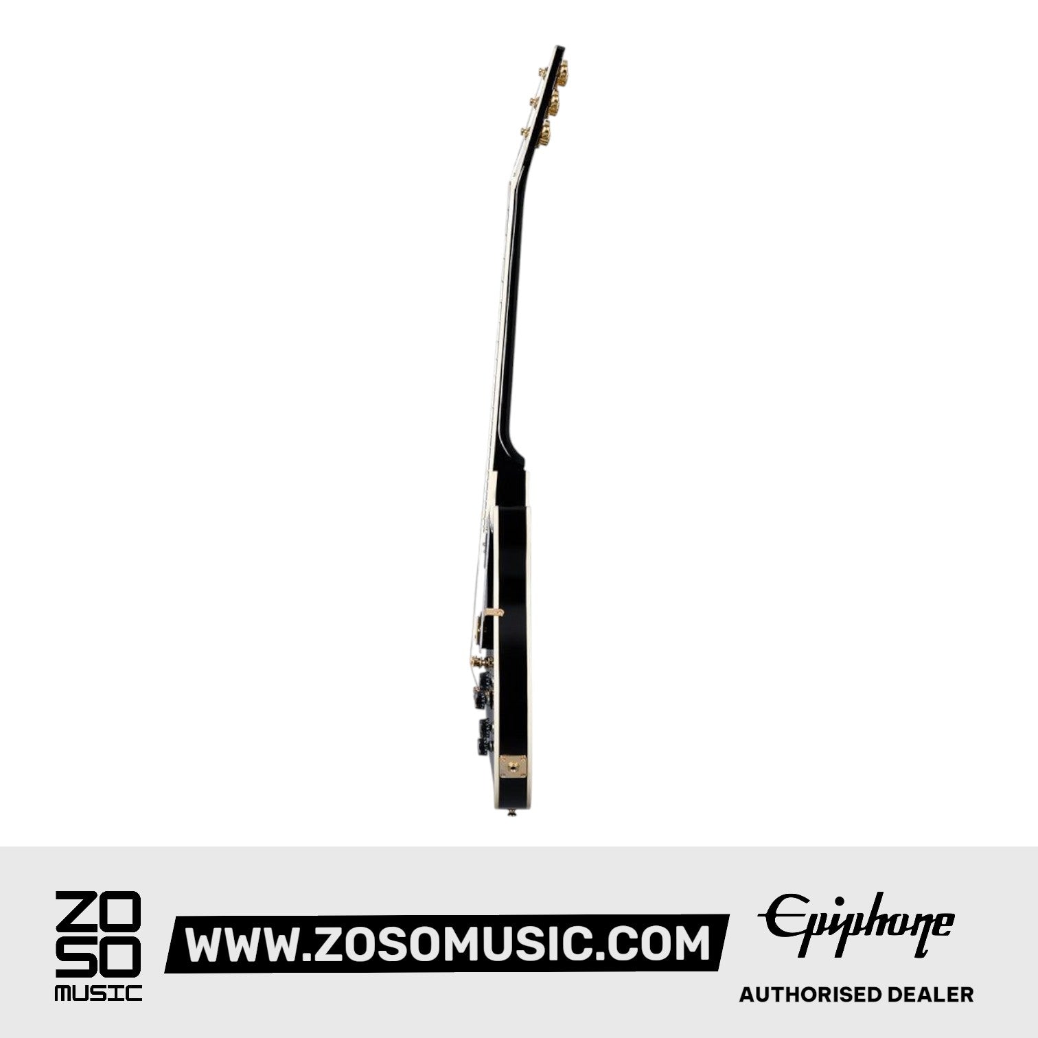 (Epiphone Inspired by Gibson Custom) Epiphone ECLPCEBGH1 Les Paul Custom Electric Guitar - Ebony |  EPIPHONE |  ELECTRIC GUITAR |  Zoso Music