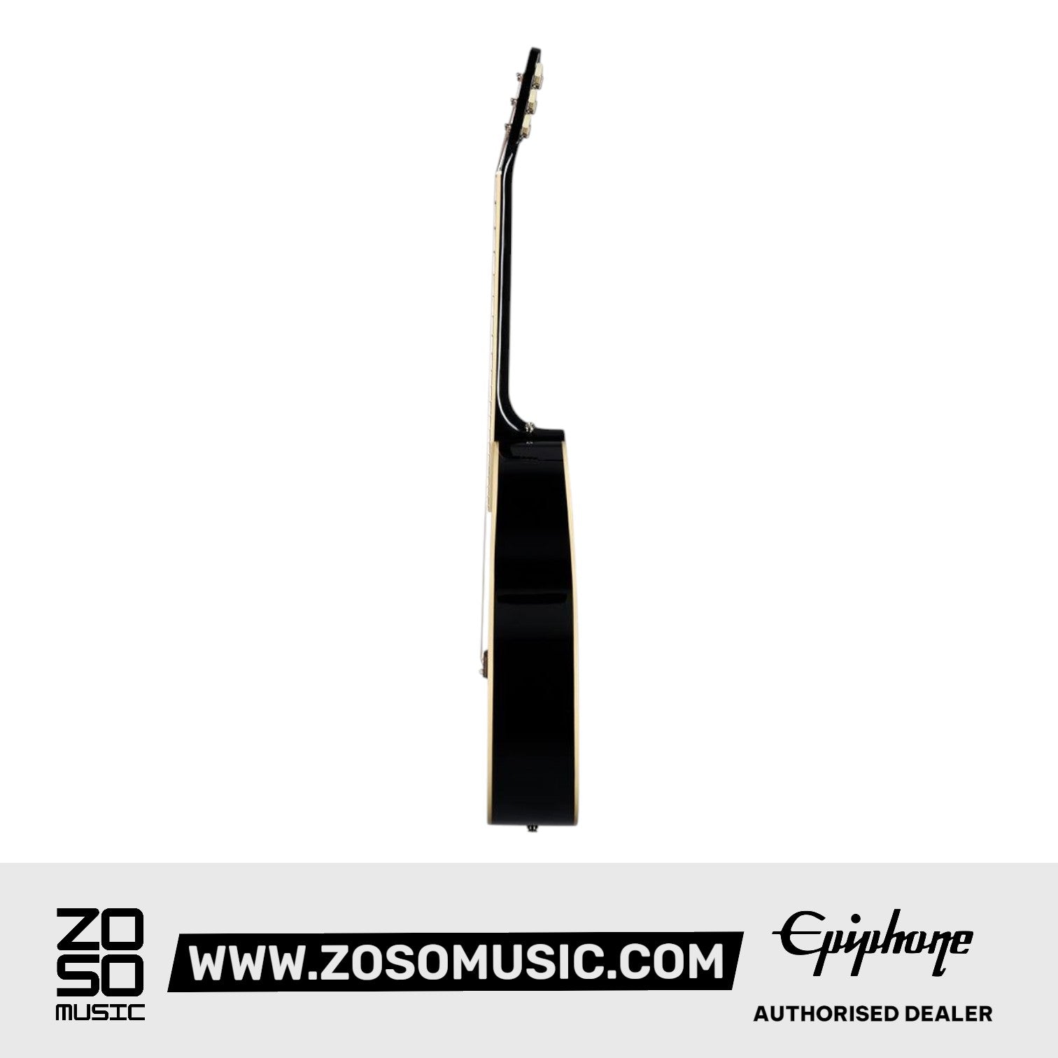 (Epiphone Inspired by Gibson Custom) Epiphone ECJ180LSEBNH1 J-180 LS Acoustic-Electric Guitar - Ebony |  EPIPHONE |  ACOUSTIC GUITAR |  Zoso Music