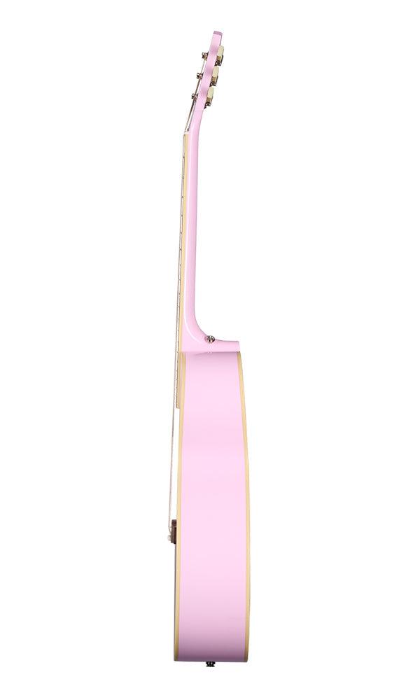 (Epiphone Inspired by Gibson Custom) Epiphone ECJ180LSPNKNH1 J-180 LS Acoustic-Electric Guitar - Pink