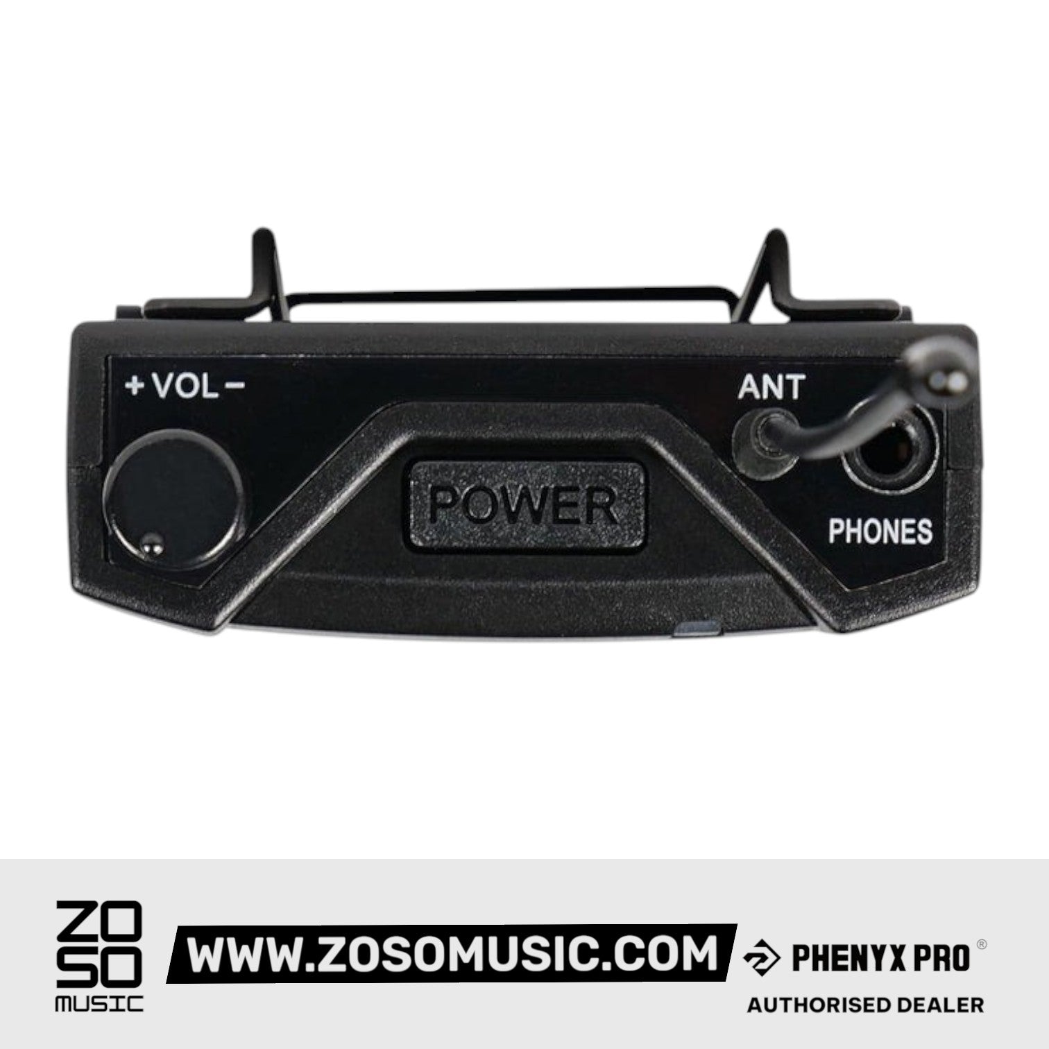 Phenyx Pro Best Budget Wireless PTM-10 Stereo Wireless in Ear Monitor System Bodypack Receiver |  PHENYX PRO |  WIRELESS-ANTENNA |  Zoso Music