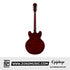 Epiphone EONGRDWRNH1 Noel Gallagher Riviera Semi Hollow Electric Guitar - Dark Red Wine |  EPIPHONE |  ELECTRIC GUITAR |  Zoso Music