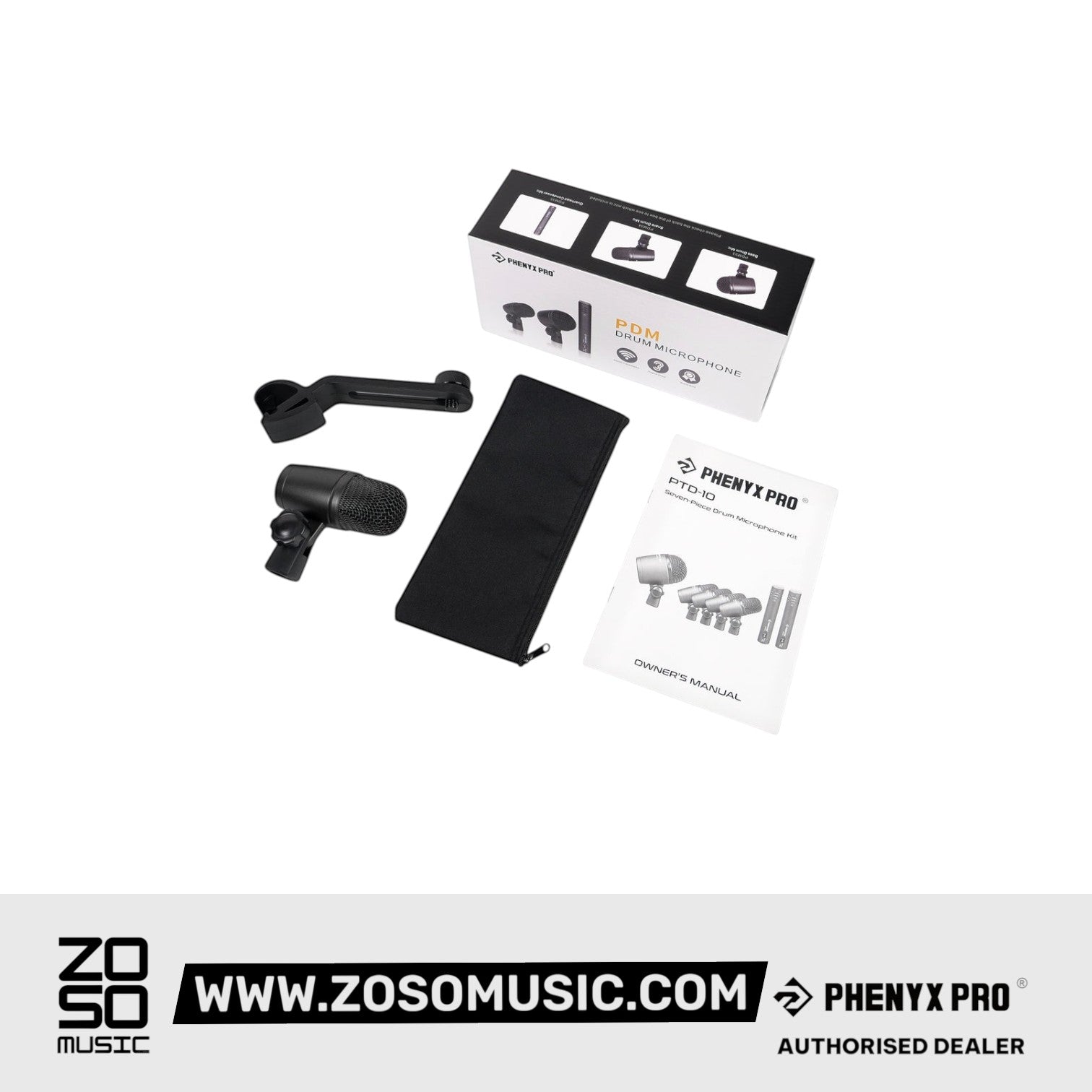 Phenyx Pro PDM34 Snare/Tom Drum Microphone |  PHENYX PRO |  MICROPHONE-CONDENSER |  Zoso Music