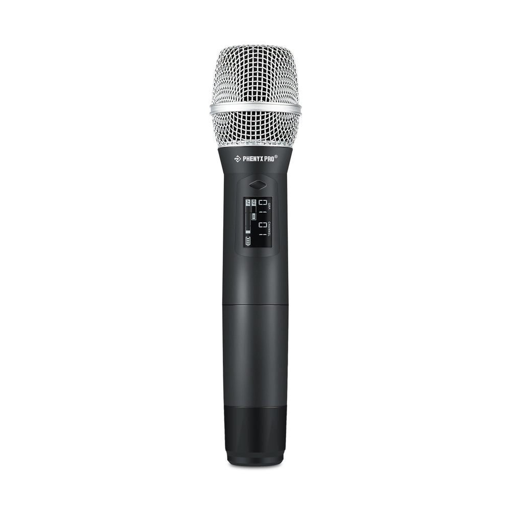 Phenyx Pro PTU-2U-2H Wireless Microphone System, True Diversity Dual Cordless Microphone Set