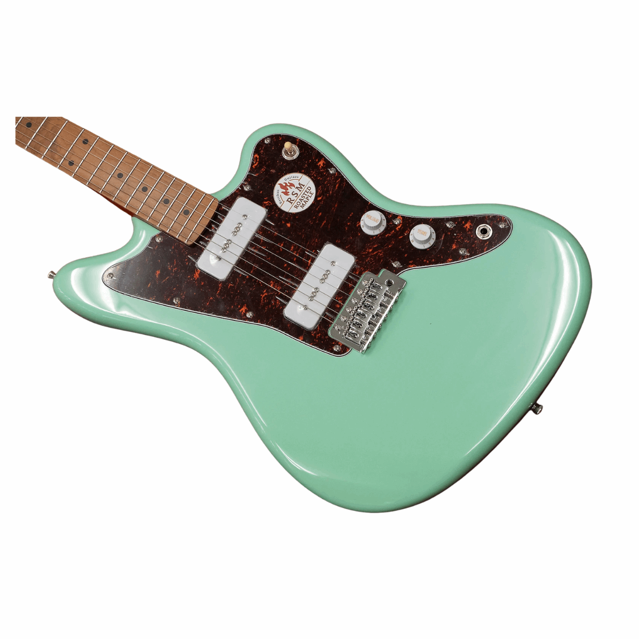 Bacchus Bjm-1rsm/m-sfg Universe Series Roasted Maple Electric Guitar, Sea Foam Green With Bag
