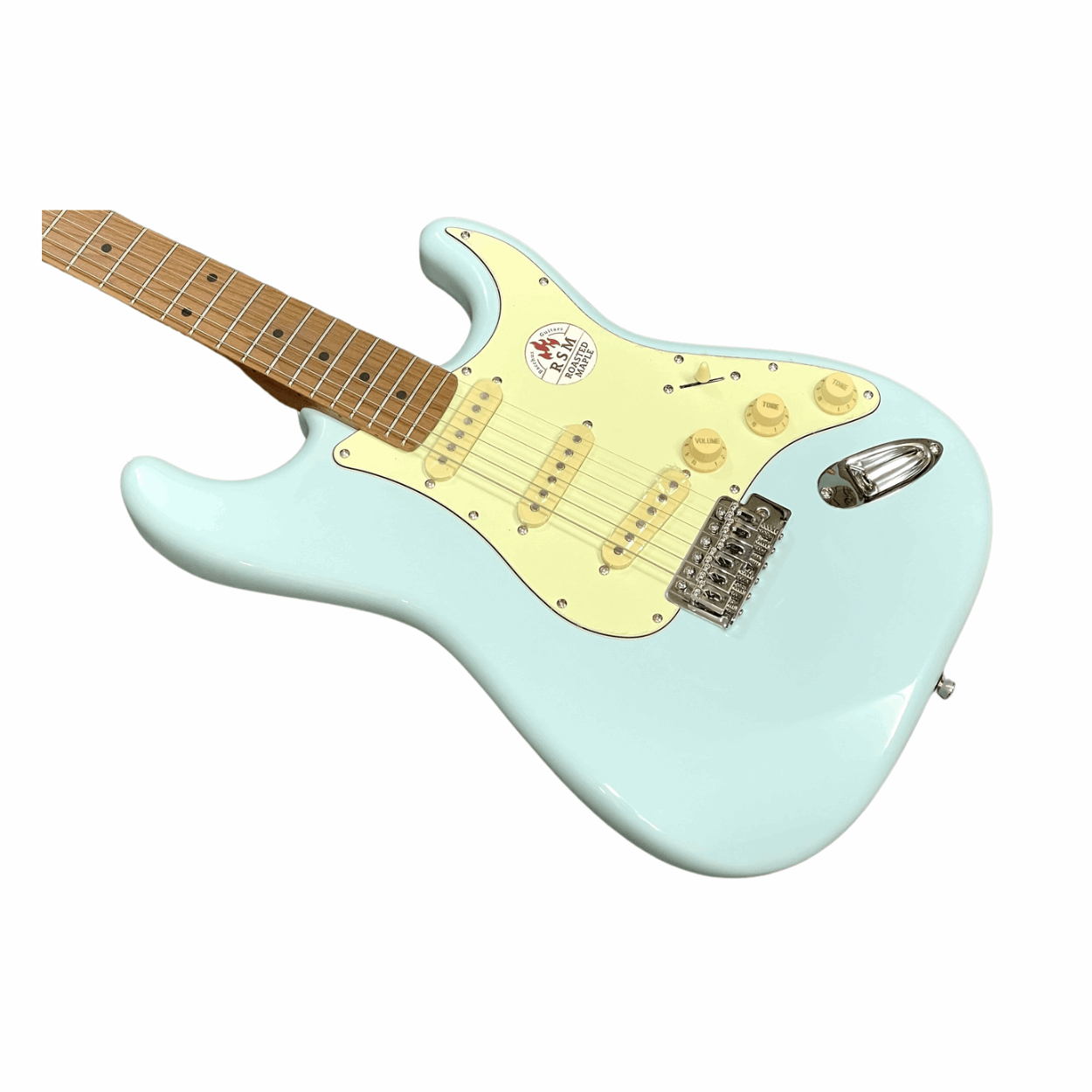 Bacchus Bst-1-rsm/m-ptl-sob Universe Series Roasted Maple Electric Guitar, Pastel Sonic Blue With Bag
