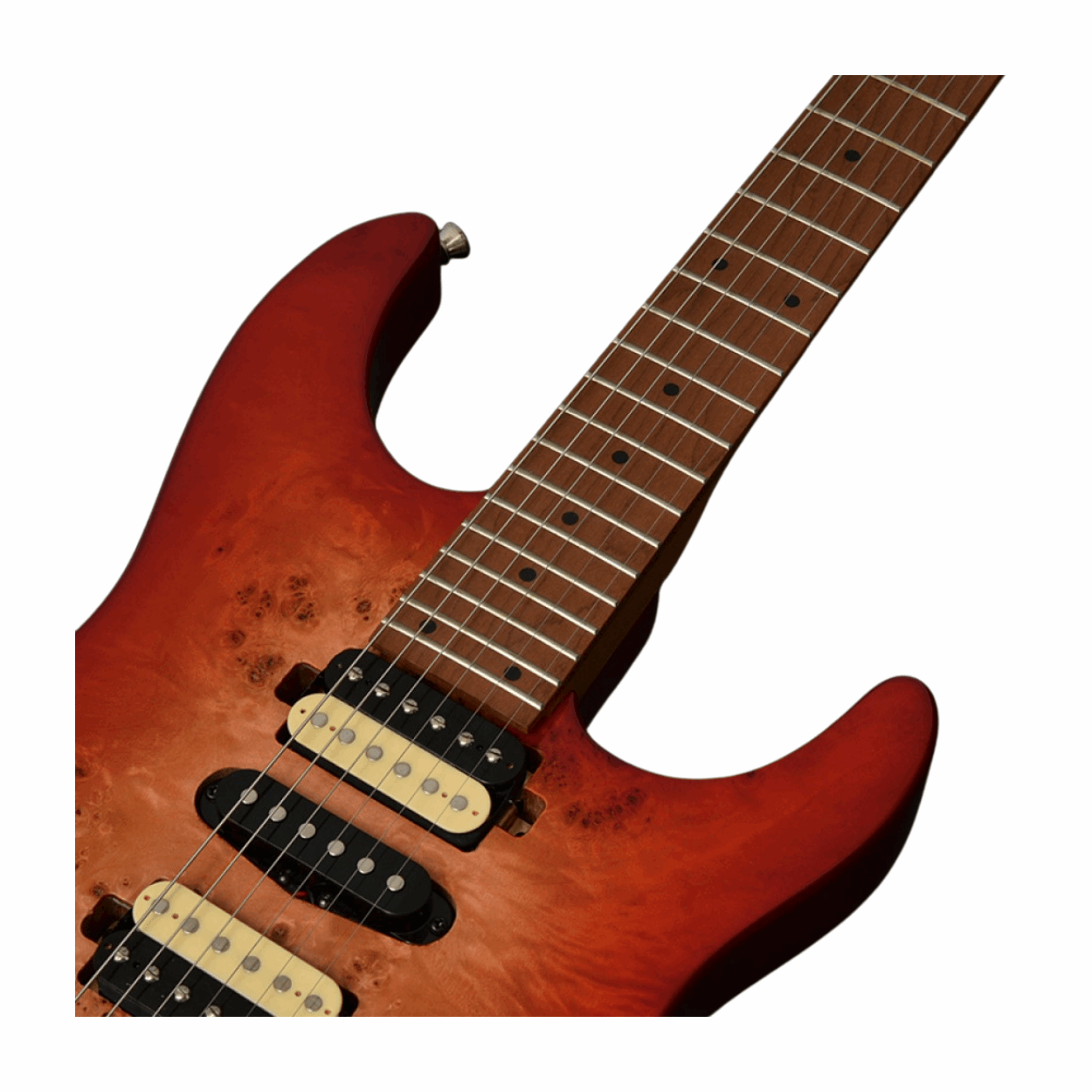 Bacchus Imperial24-bp-rsm/m Universe Series Roasted Maple Electric Guitar, Red Burst With Bag