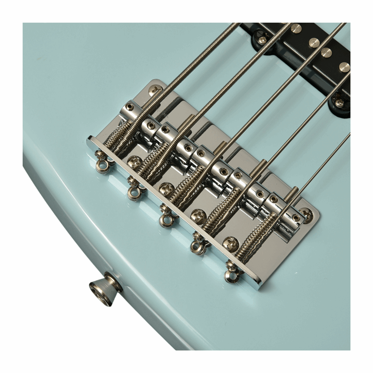 Bacchus Wjb5-630-rsm/m-ptl-sob Universe Series Roasted Maple 5-string Electric Bass, Pastel Sonic Blue With Bag
