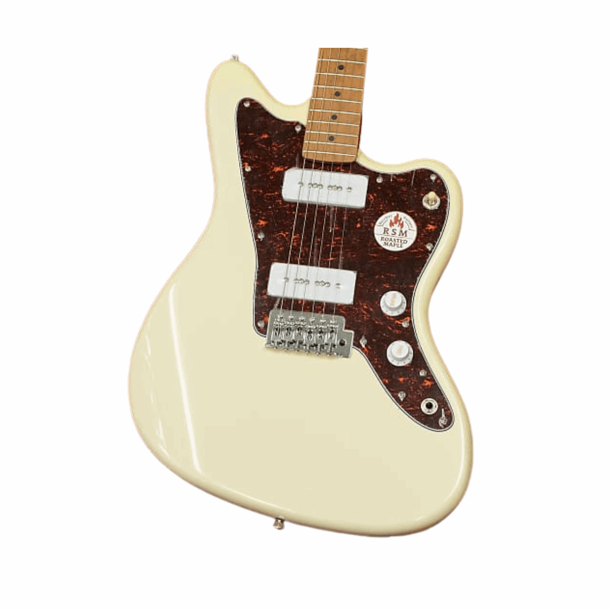 Bacchus Bjm-1rsm/m-owh Universe Series Roasted Maple Electric Guitar, Olympic White With Bag