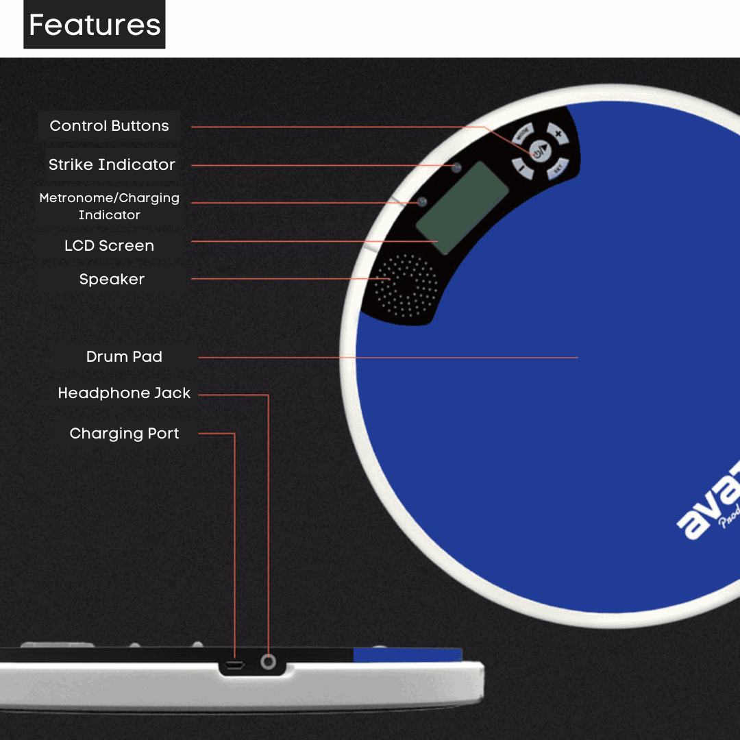 Avatar DD102 Drum Practice Pad | AVATAR , Zoso Music