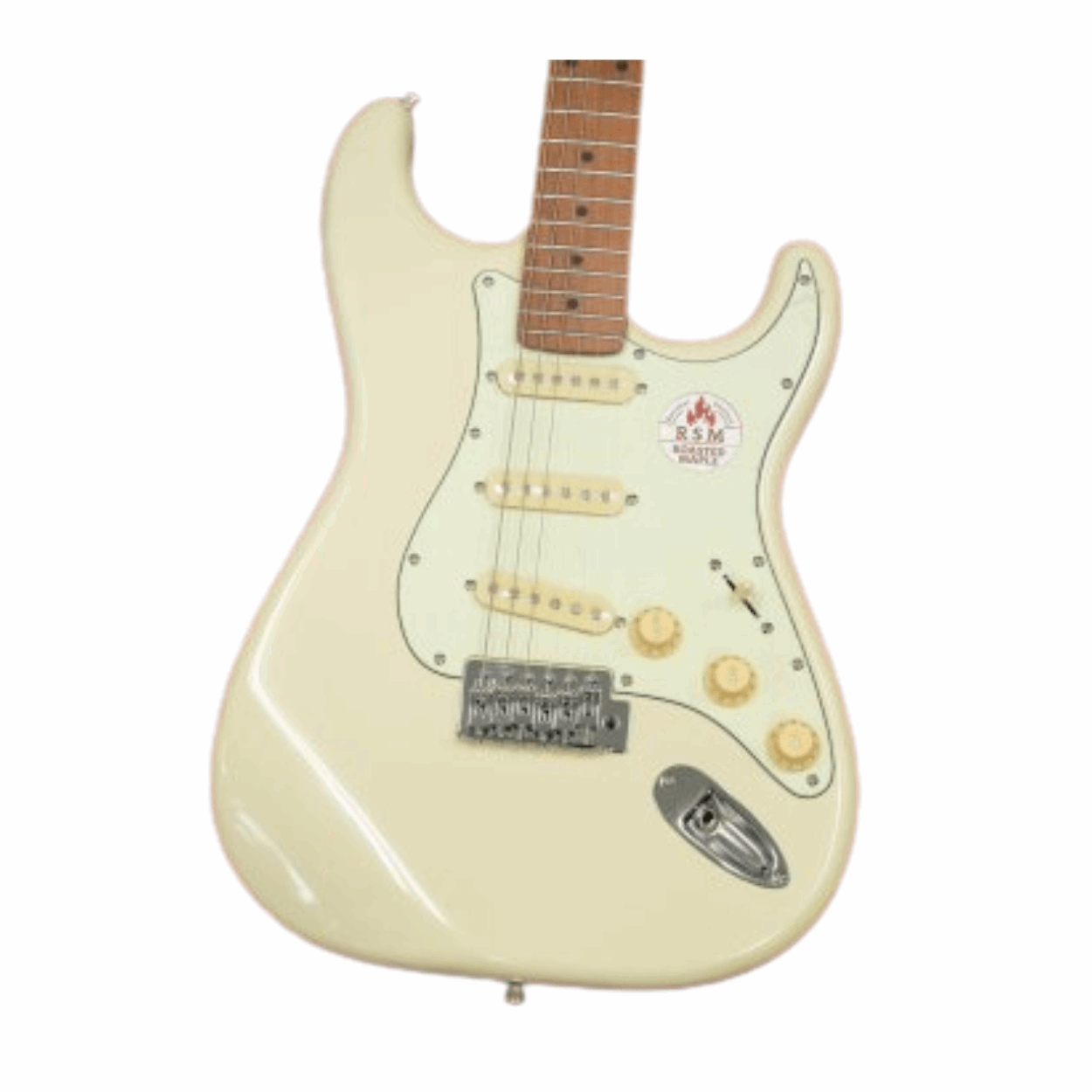 Bacchus Bst-1-rsm/m-owh Universe Series Roasted Maple Electric Guitar, Olympic White With Bag