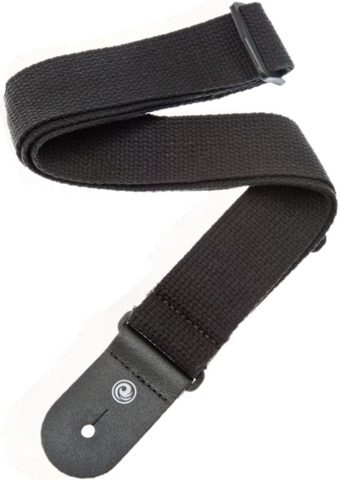 D’addario 50ct00 Cotton Guitar Strap, Black | Zoso Music Sdn Bhd